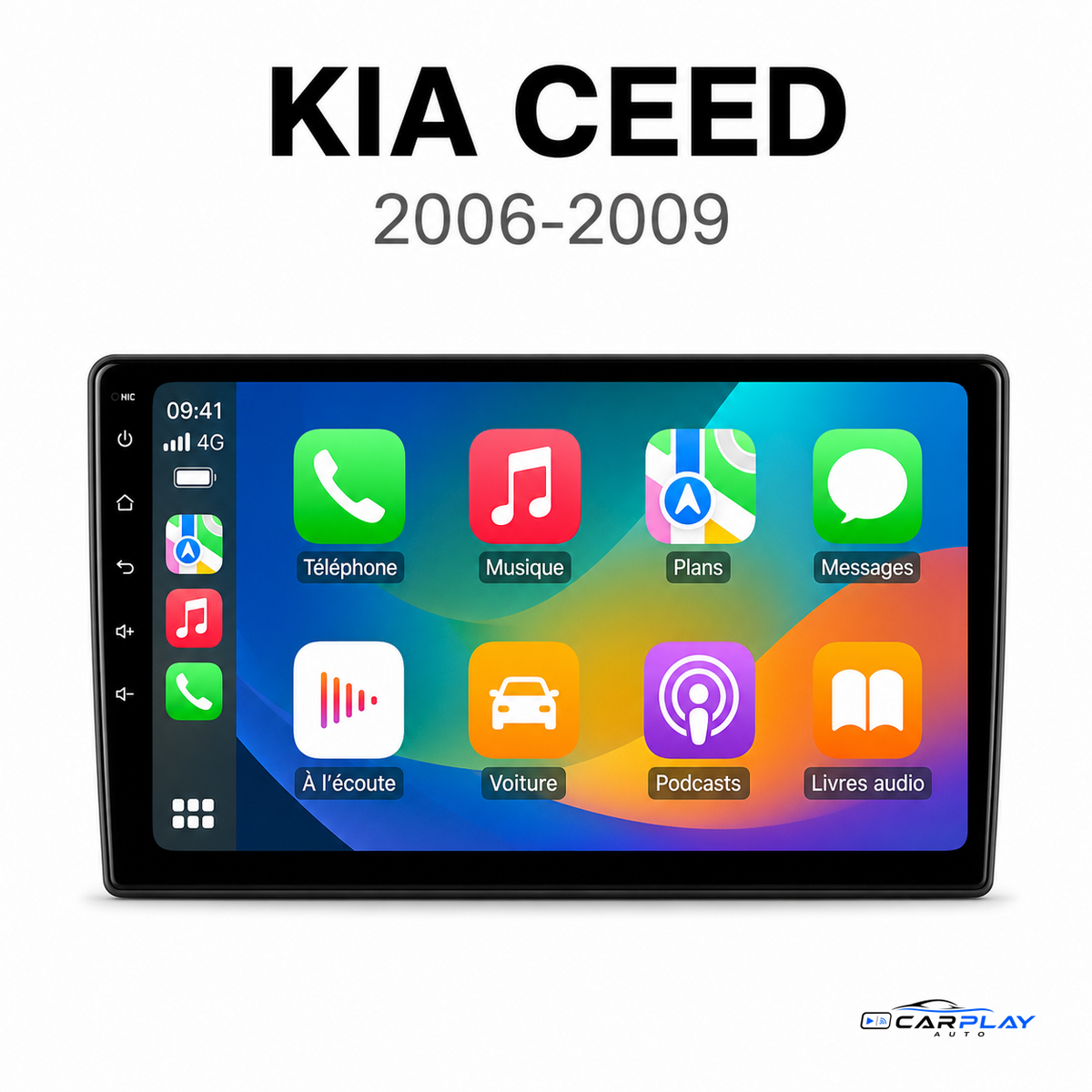 Écran CarPlay compatible avec Kia Ceed [2006-2009] Type A