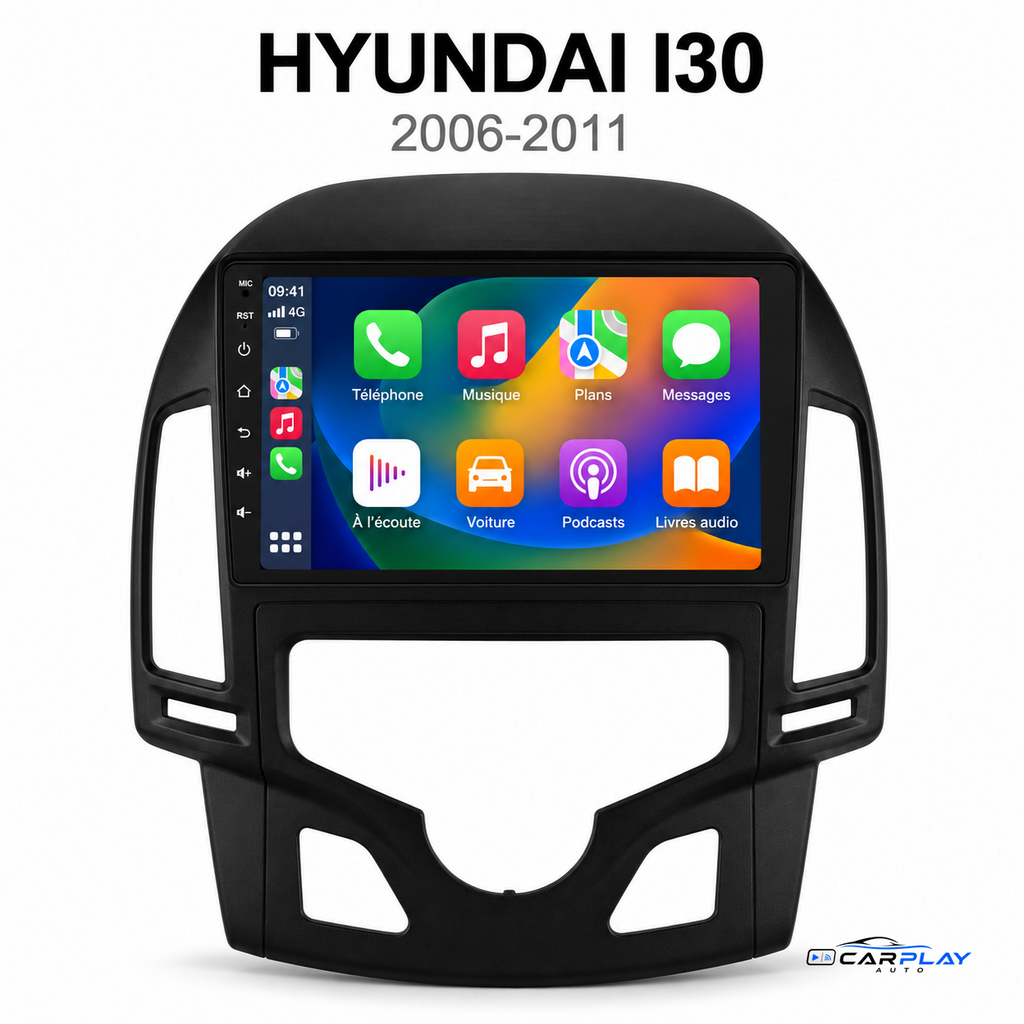 CarPlay screen compatible with Hyundai i30 [2006-2011] - Automatic A/C