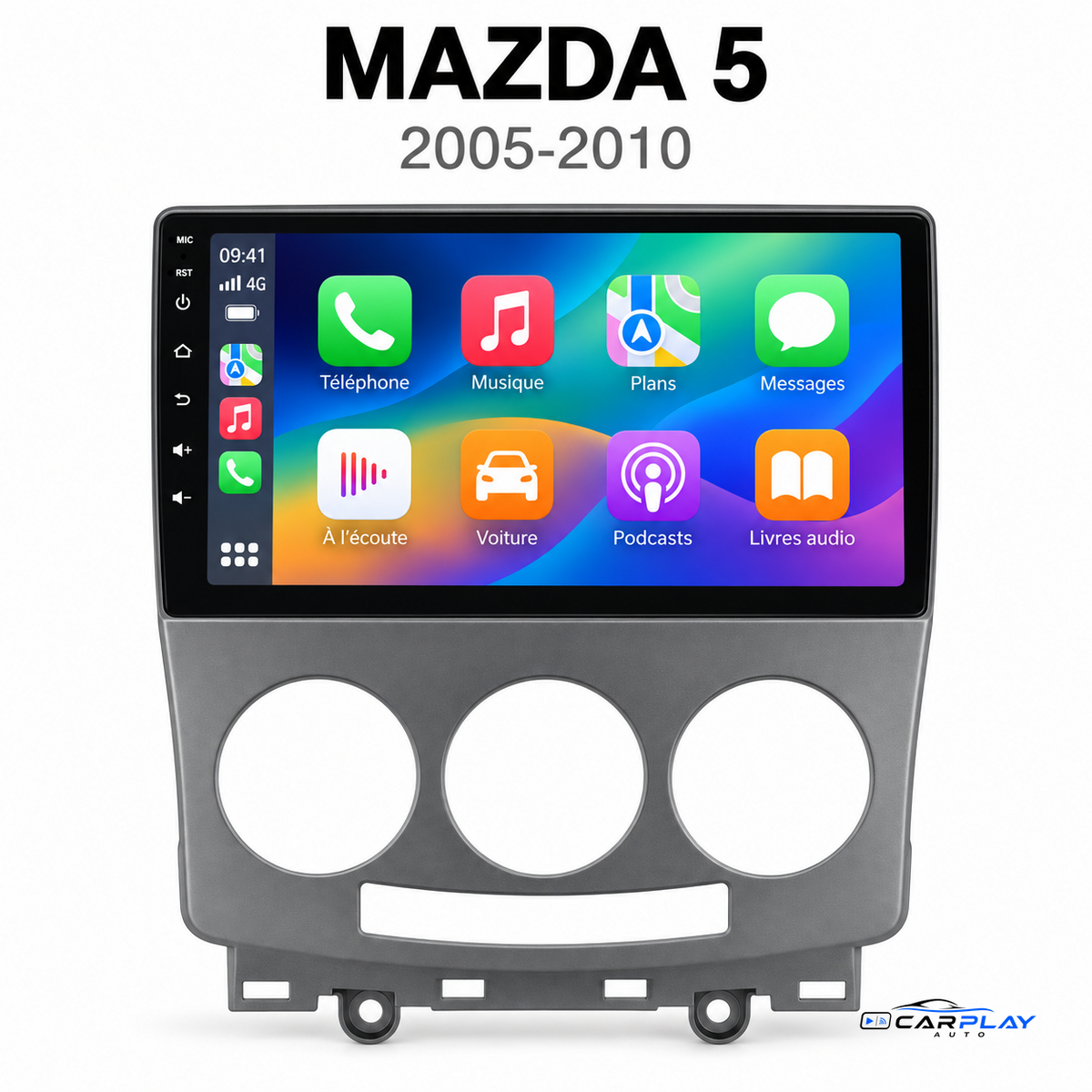 CarPlay screen compatible with Mazda 5 [2005-2010]