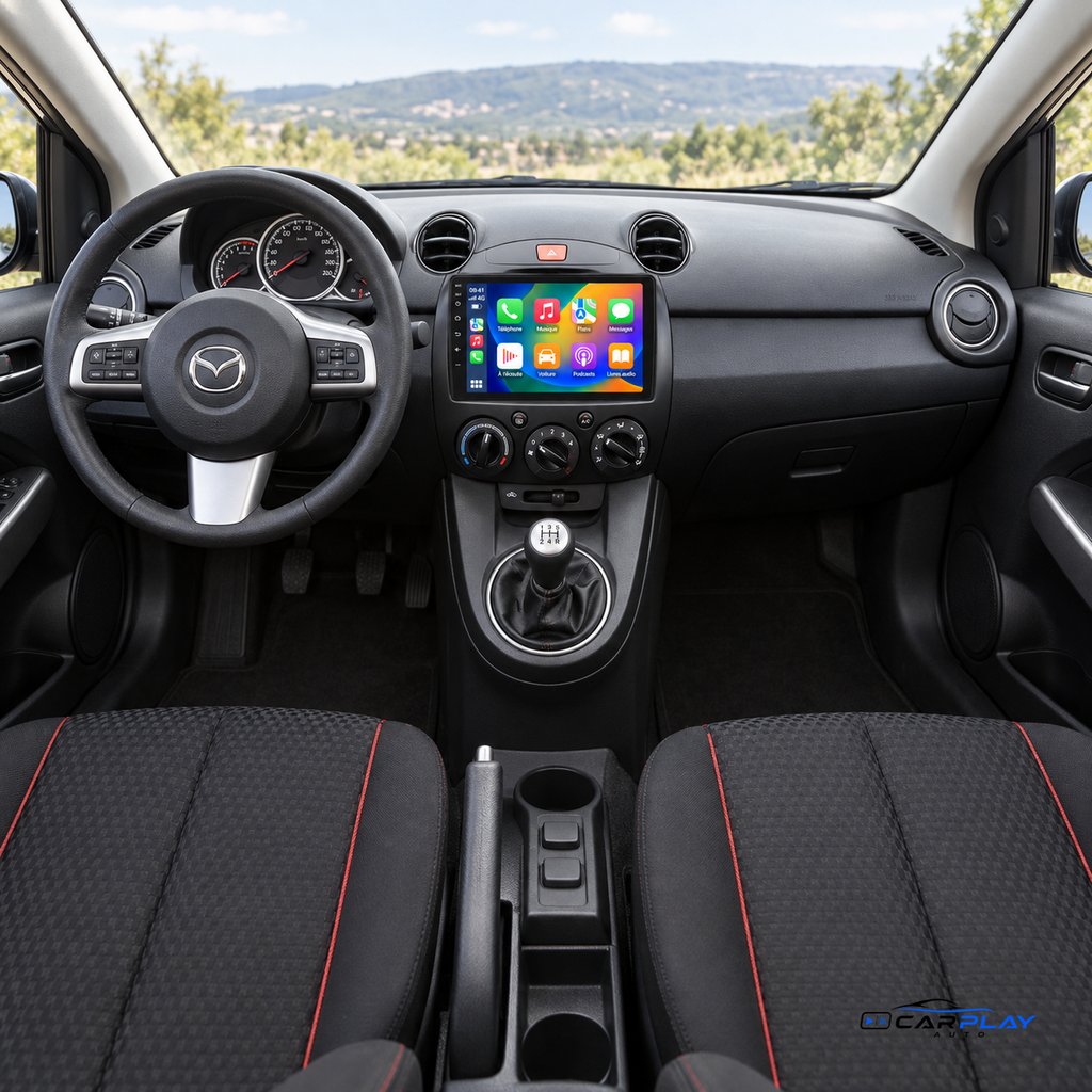 CarPlay screen compatible with Mazda 2 [2007-2014]