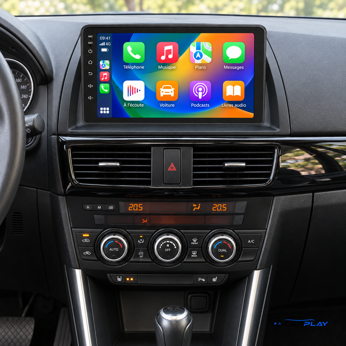 CarPlay screen compatible with Mazda CX-5 [2012-2015] - Type B (original GPS, side buttons)