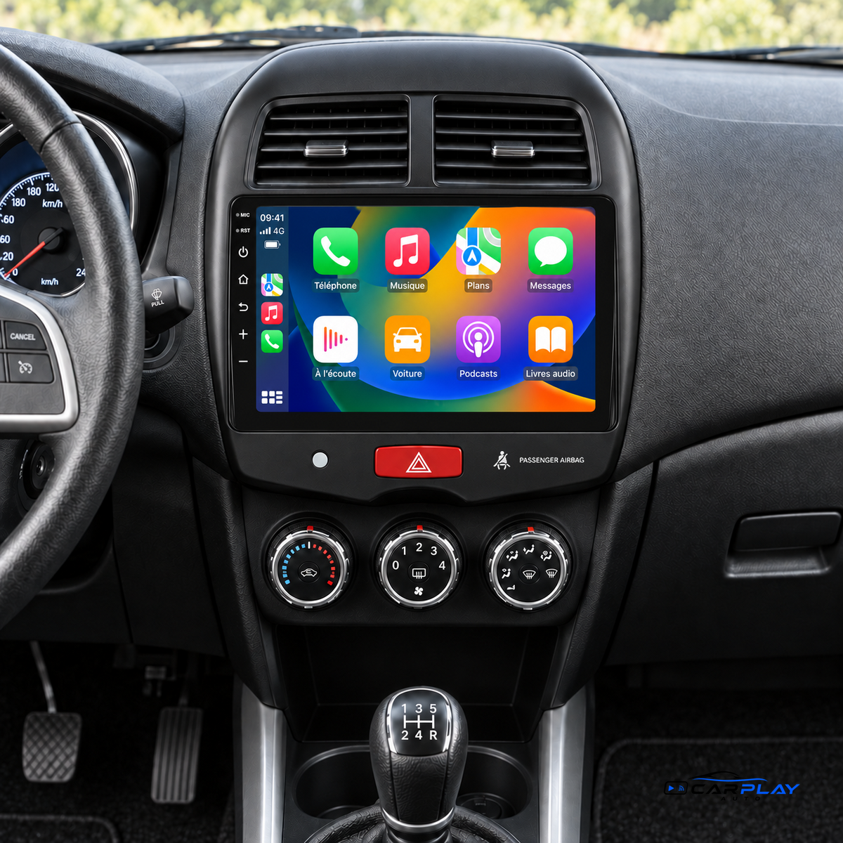 CarPlay screen compatible with Mitsubishi ASX [2010-2018] Rockford audio system