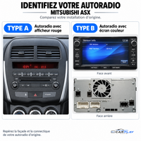 CarPlay screen compatible with Mitsubishi ASX [2010-2018] standard audio