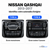 CarPlay screen compatible with Nissan Qashqai [2013-2017] - Standard audio - Without original camera