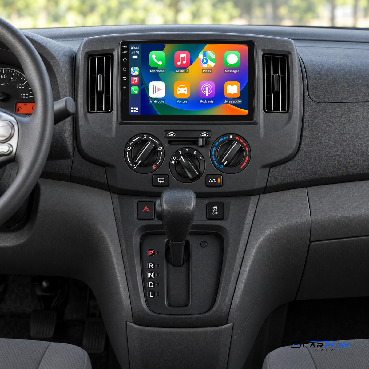 CarPlay screen compatible with Nissan NV200 [2009-2016] - Black