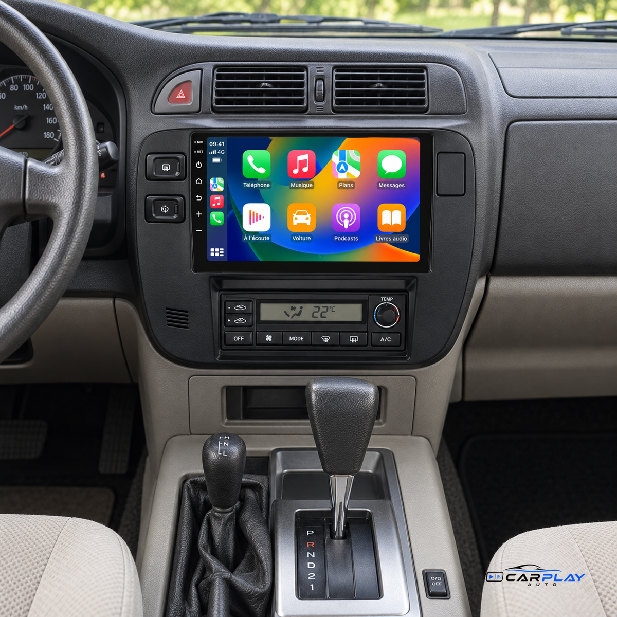 CarPlay-Bildschirm kompatibel mit Nissan Patrol [1997-2005]