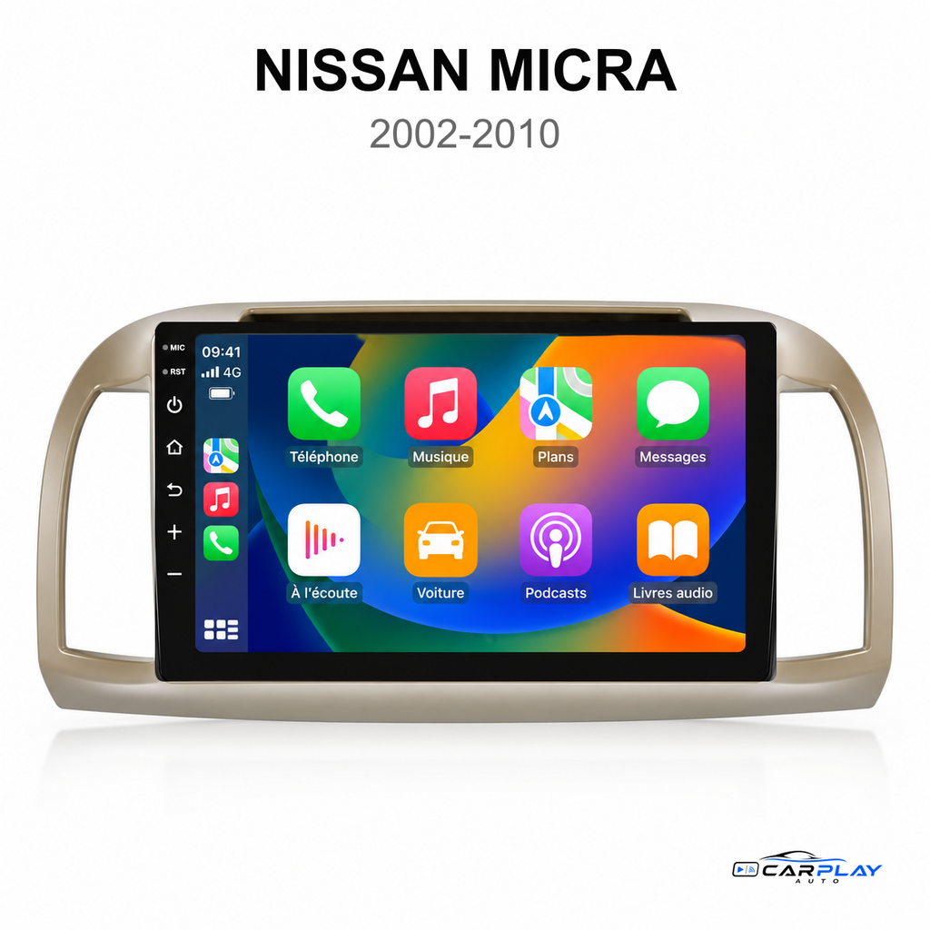 Schermo CarPlay compatibile con Nissan Micra [2002-2010]