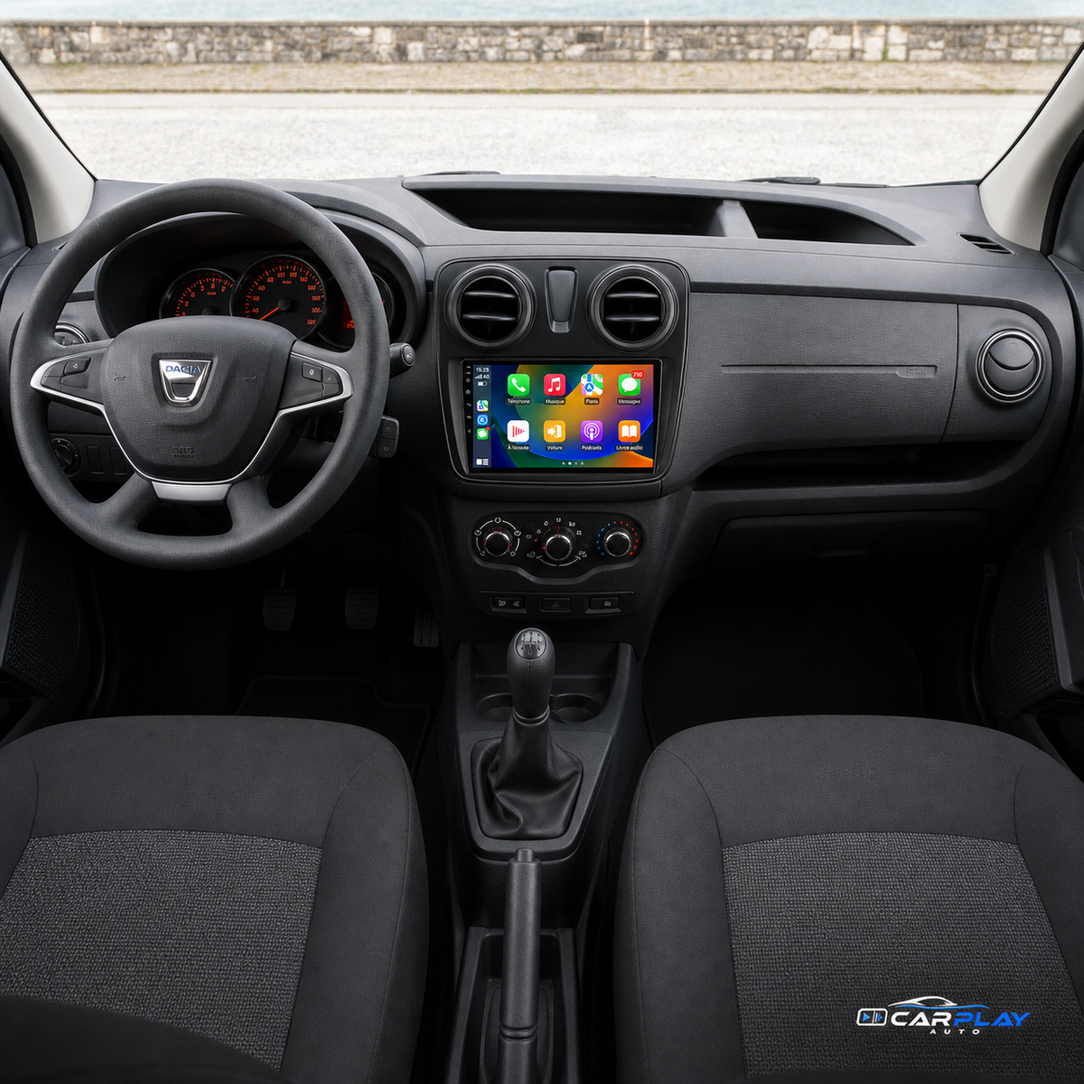 Écran CarPlay compatible avec Dacia Dokker [2011-2017] Style d'origine
