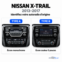Schermo CarPlay compatibile con Nissan X-Trail [2013-2017] - Audio Bose/Standard + Telecamera a 360° originale