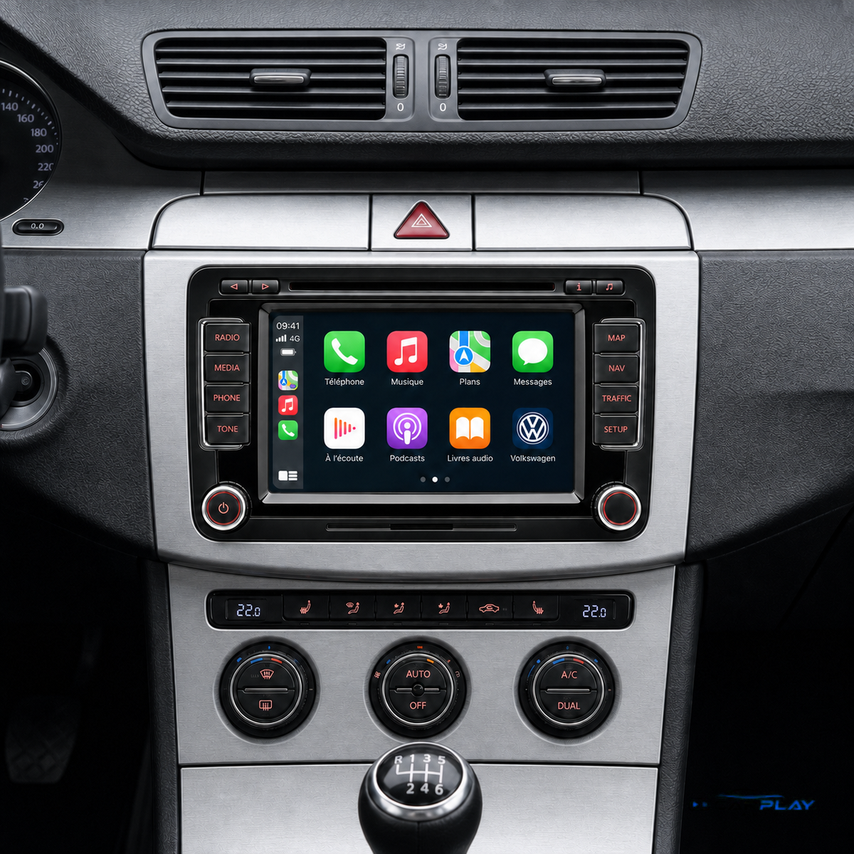 Écran CarPlay compatible avec Volkswagen Passat 6 [2005-2010]