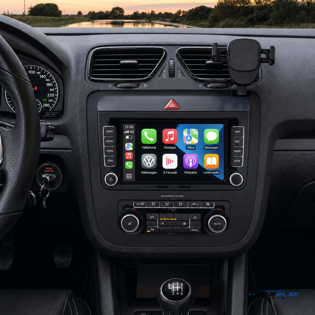 Écran CarPlay compatible avec Volkswagen SCIROCCO [2008-2013] - Style d'origine