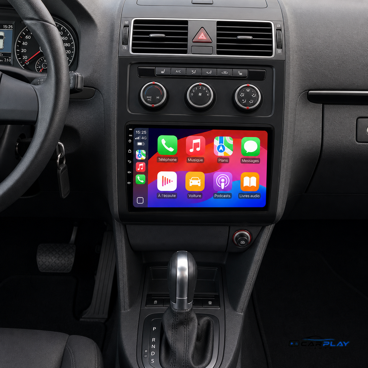 Écran CarPlay compatible avec Volkswagen Touran [2011-2015]
