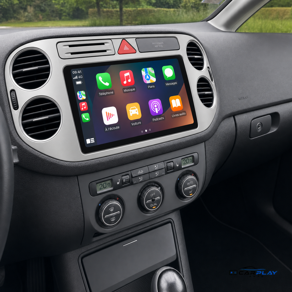 Écran CarPlay compatible avec Volkswagen Golf Plus [2006-2016] — Gris