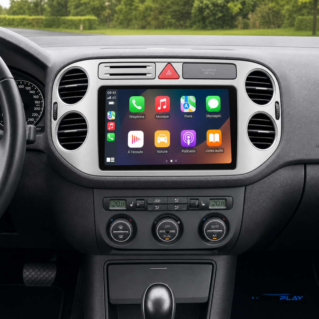 Écran CarPlay compatible avec Volkswagen Golf Plus [2006-2016] — Gris