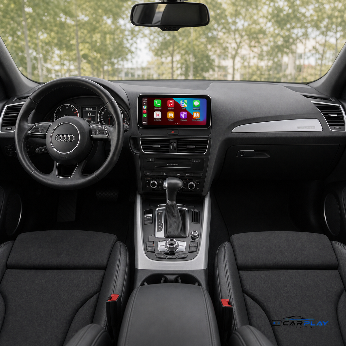 Écran CarPlay compatible avec Audi Q5 [2009-2015] - Sans GPS - Warning sous l'écran