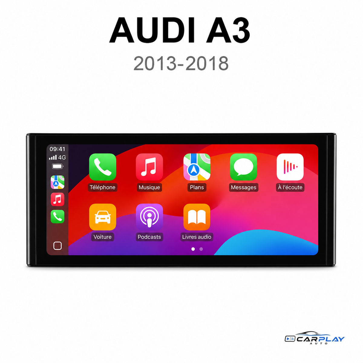Écran CarPlay compatible avec Audi A3 [2013-2018]