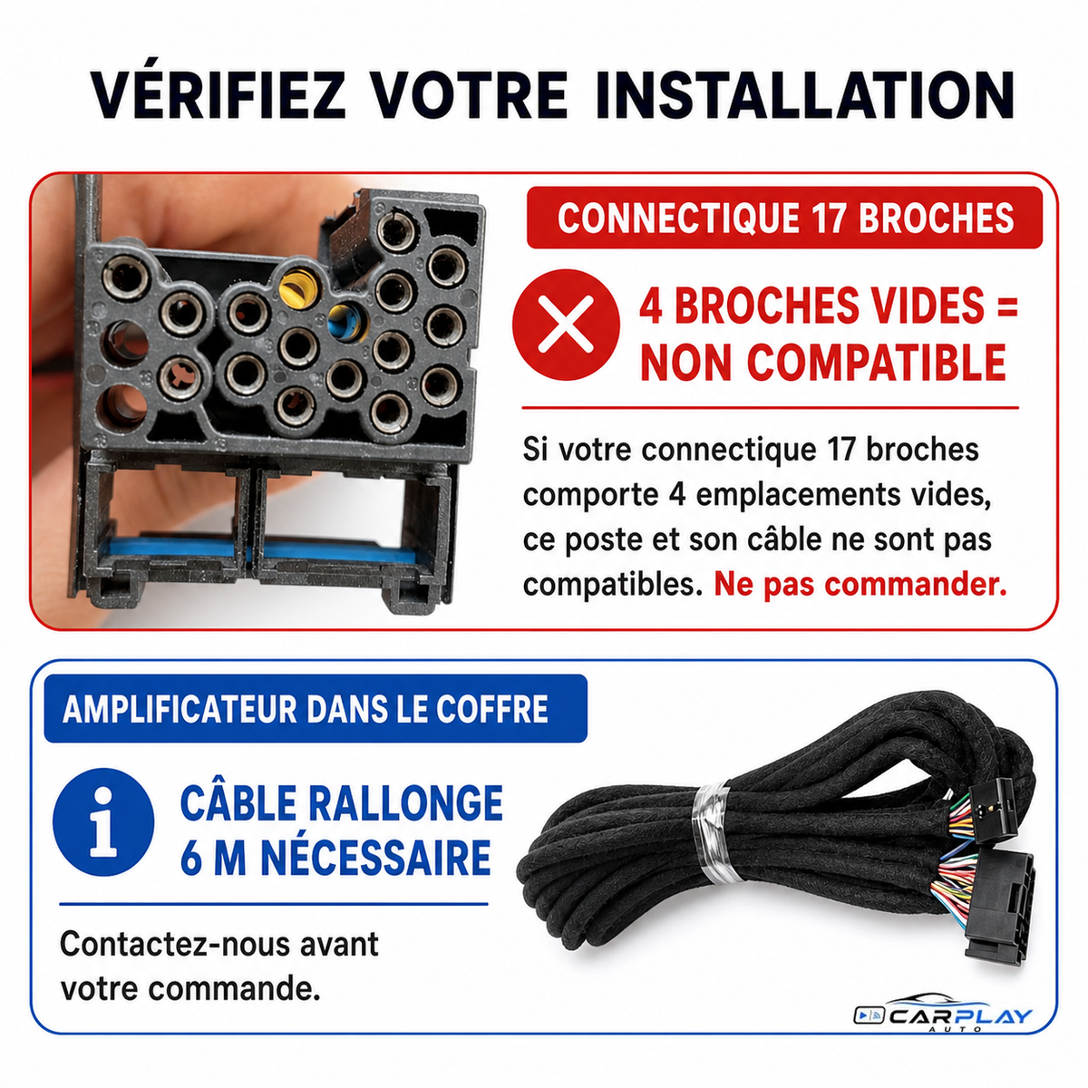 Écran CarPlay compatible avec BMW Série 5 E39 / X5 E53 [1995-2003] (style d'origine)