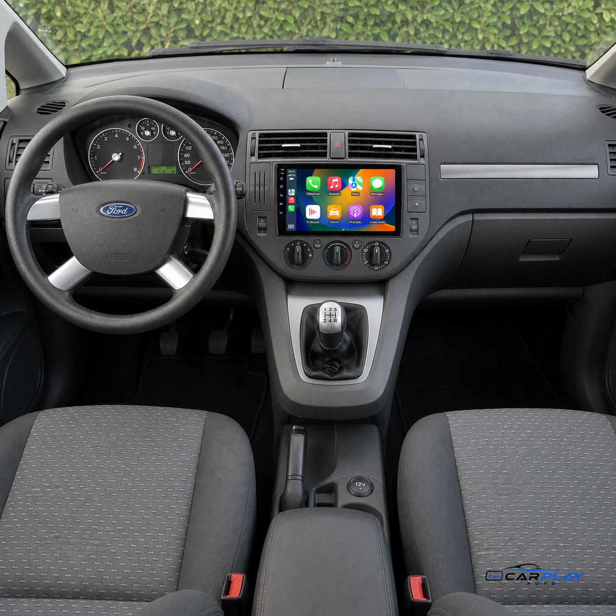 Écran CarPlay compatible avec Ford C-MAX [2003-2010]