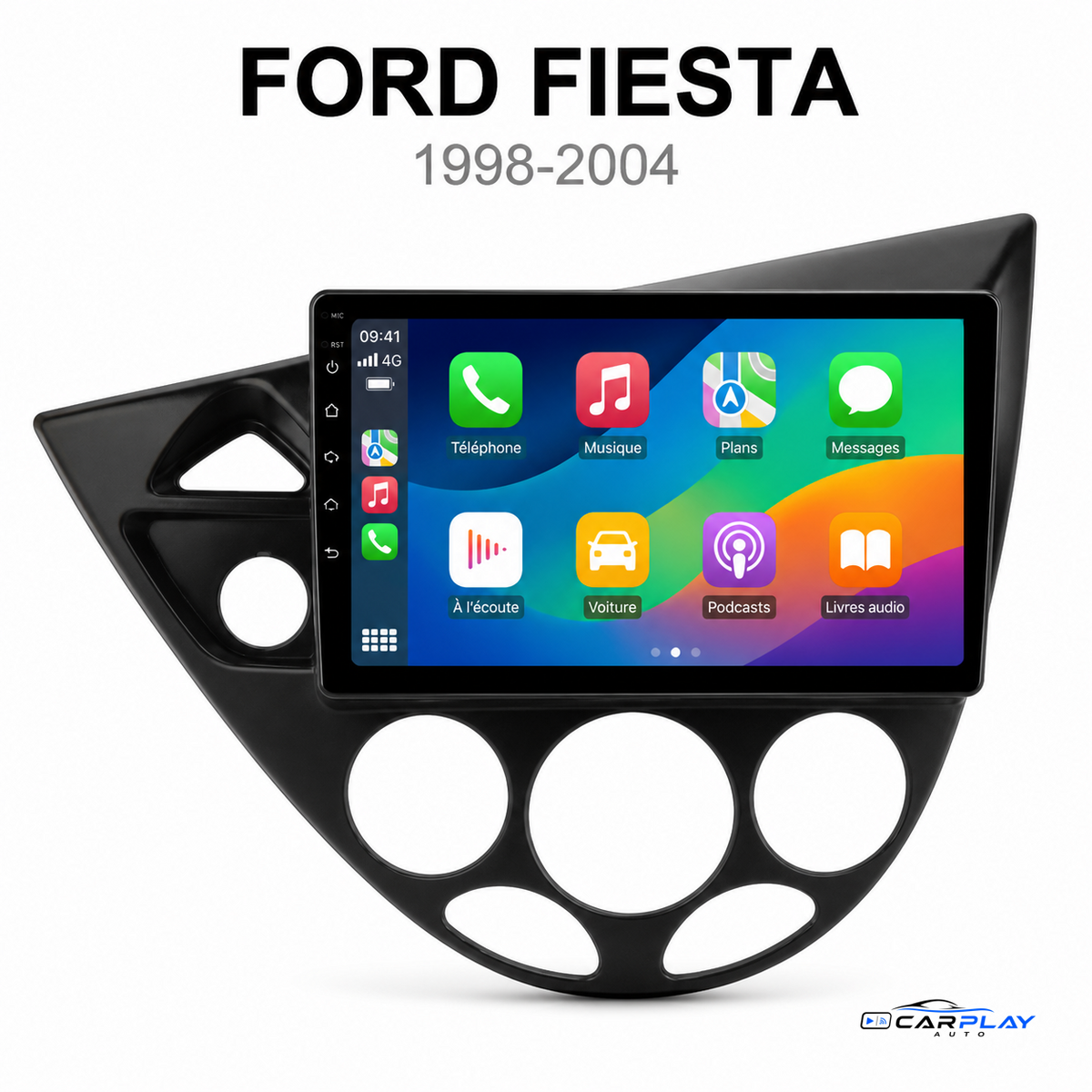 Écran CarPlay compatible avec Ford Fiesta [1998-2004]