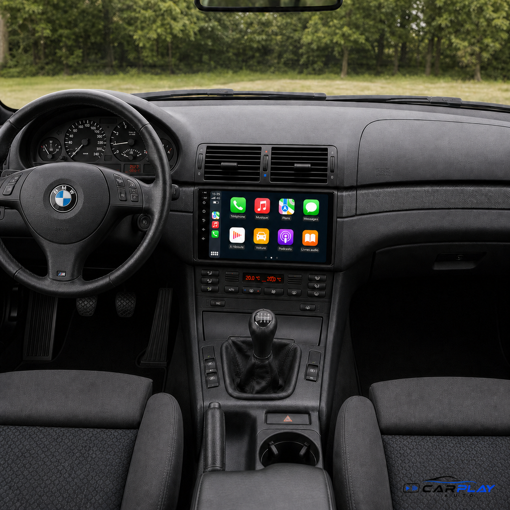 Écran CarPlay compatible avec BMW Série 3 [1998-2006] E46 - Grand Écran
