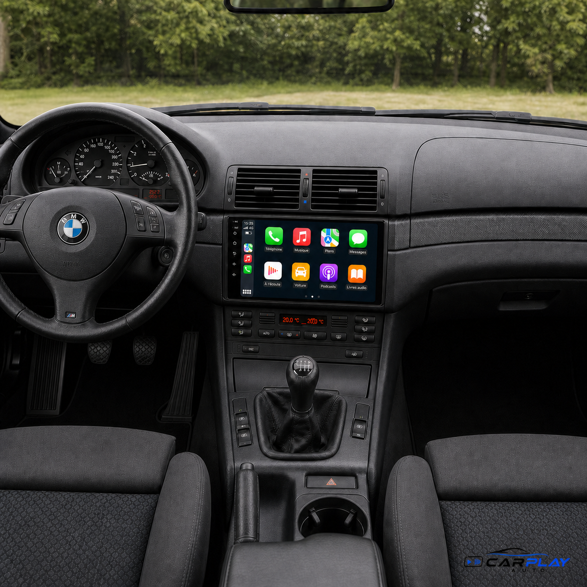 Écran CarPlay compatible avec BMW Série 3 [1998-2006] E46 - Grand Écran