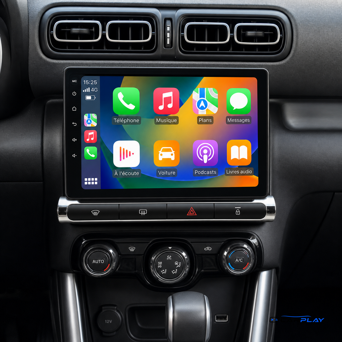 Écran CarPlay compatible avec Citroën C3 / C4 Aircross [2017-2023]