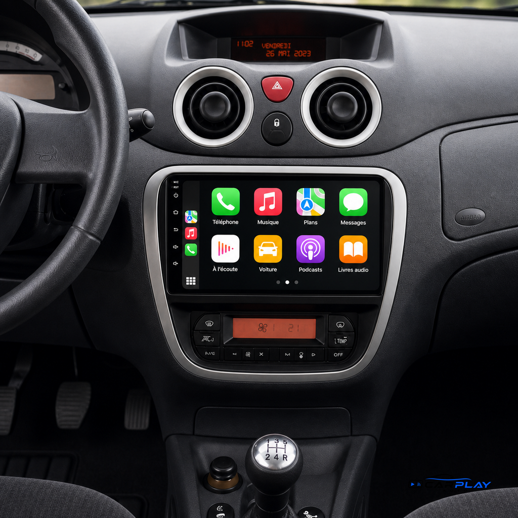 Écran CarPlay compatible avec Citroën C3 [2001-2010]