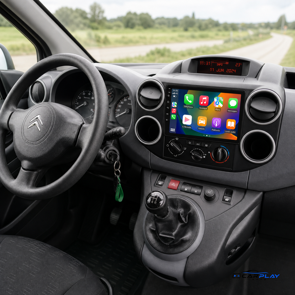 Écran CarPlay compatible avec Citroën Berlingo [2008-2017]