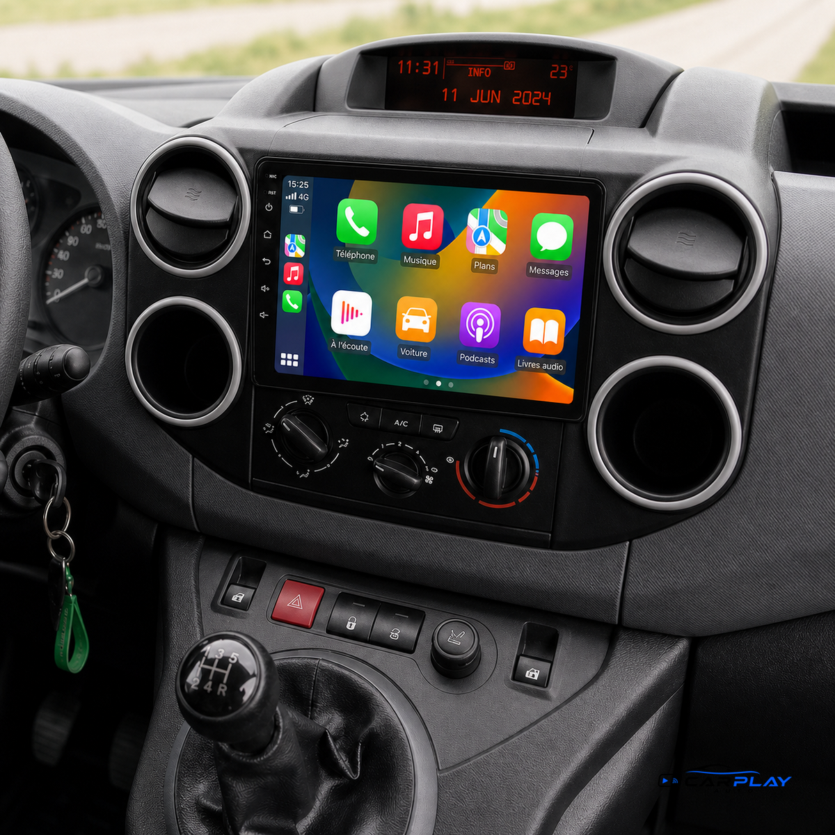 Écran CarPlay compatible avec Citroën Berlingo [2008-2017]