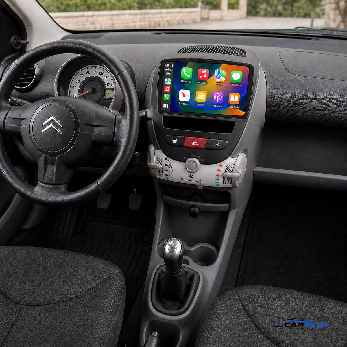 Écran CarPlay compatible avec Citroën C1 [2005-2014]