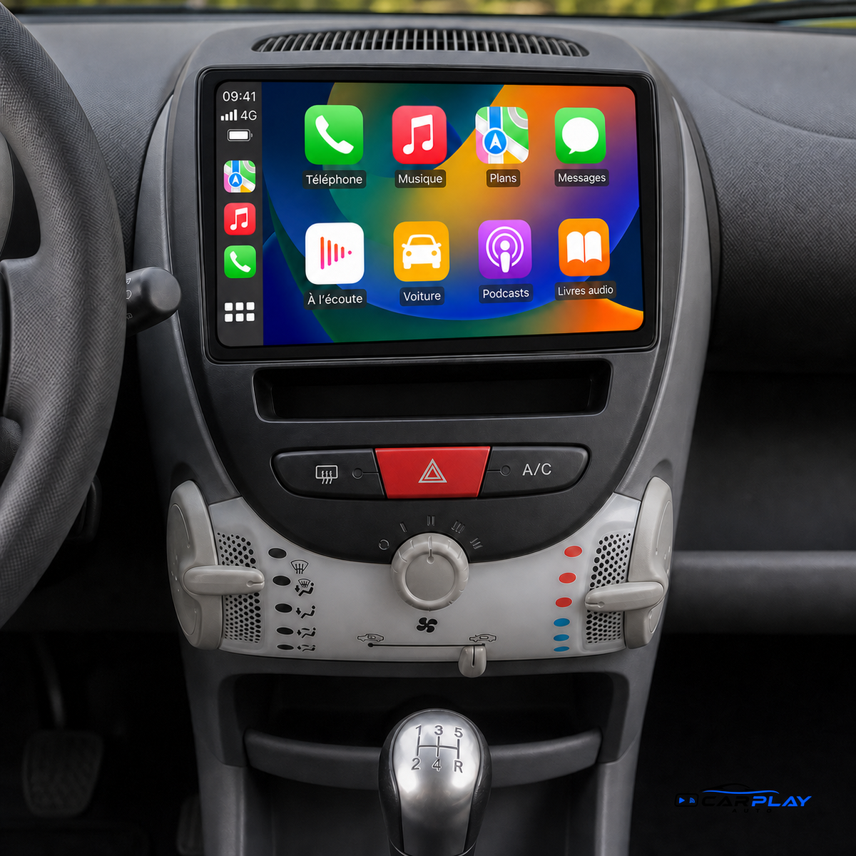 Écran CarPlay compatible avec Citroën C1 [2005-2014]