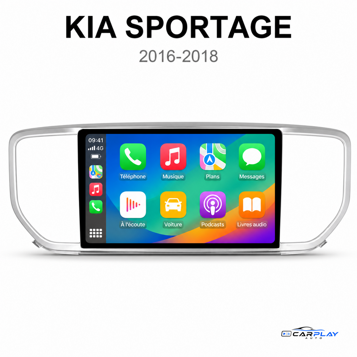 Écran CarPlay compatible avec Kia Sportage [2016-2018] Sans GPS d'origine