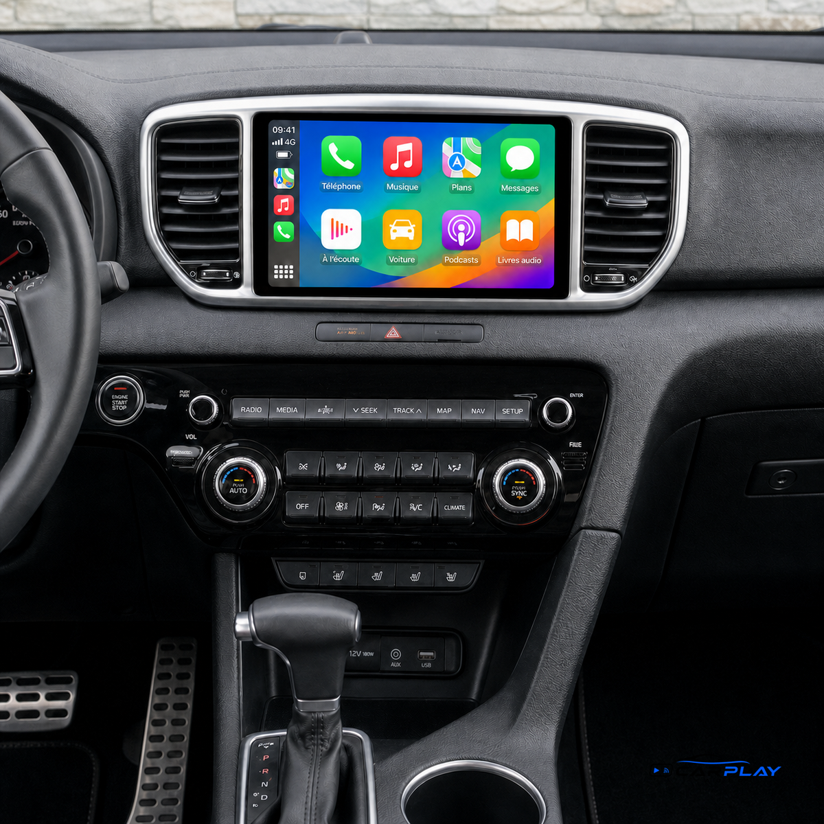 Écran CarPlay compatible avec Kia Sportage [2016-2018] Sans GPS d'origine
