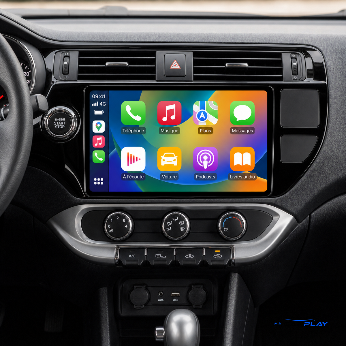 Écran CarPlay compatible avec Kia Rio 3 [2015-2017]