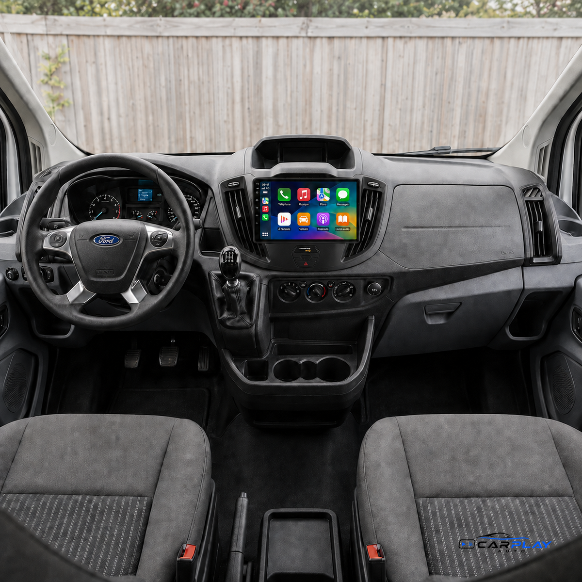 Écran CarPlay compatible avec Ford Transit [2013-2018] Avec molettes d'aérations