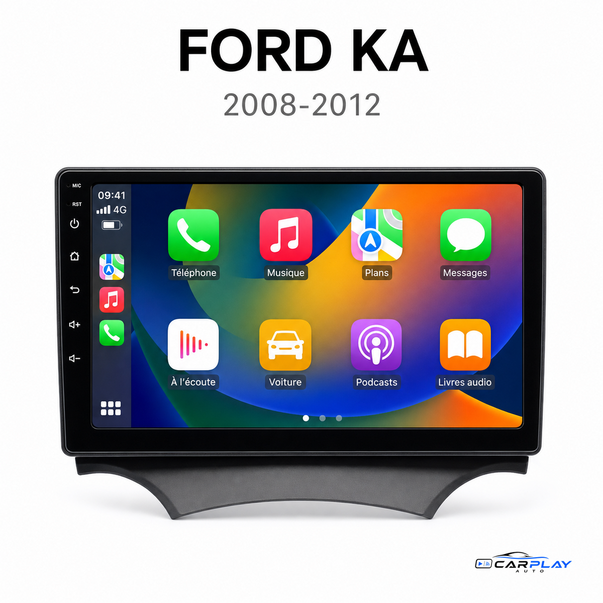 Écran CarPlay compatible avec Ford Ka [2008-2012]