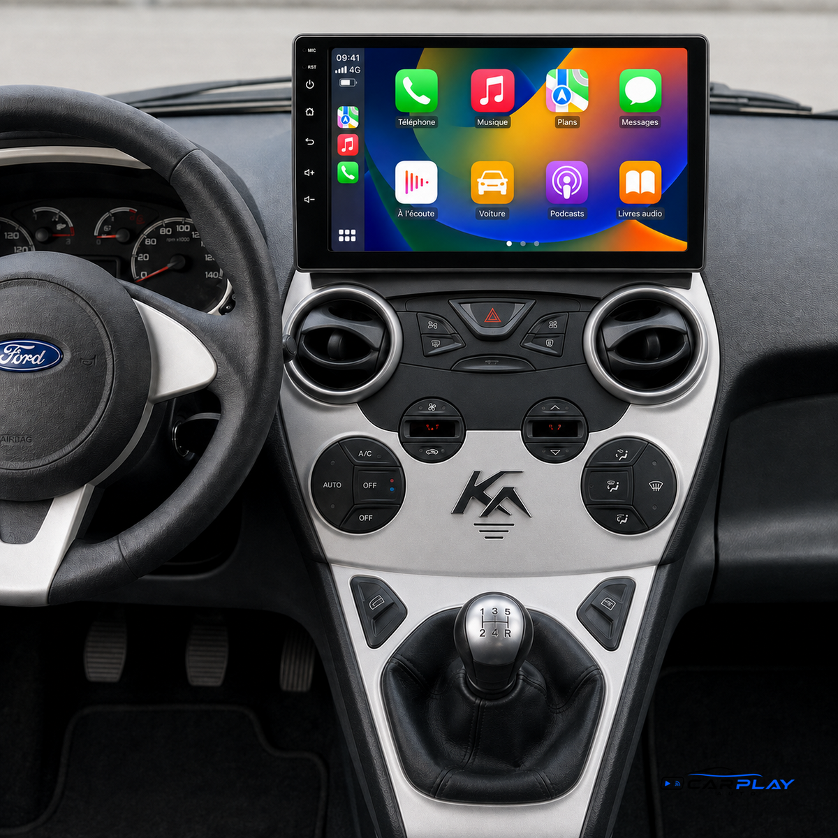 Écran CarPlay compatible avec Ford Ka [2008-2012]