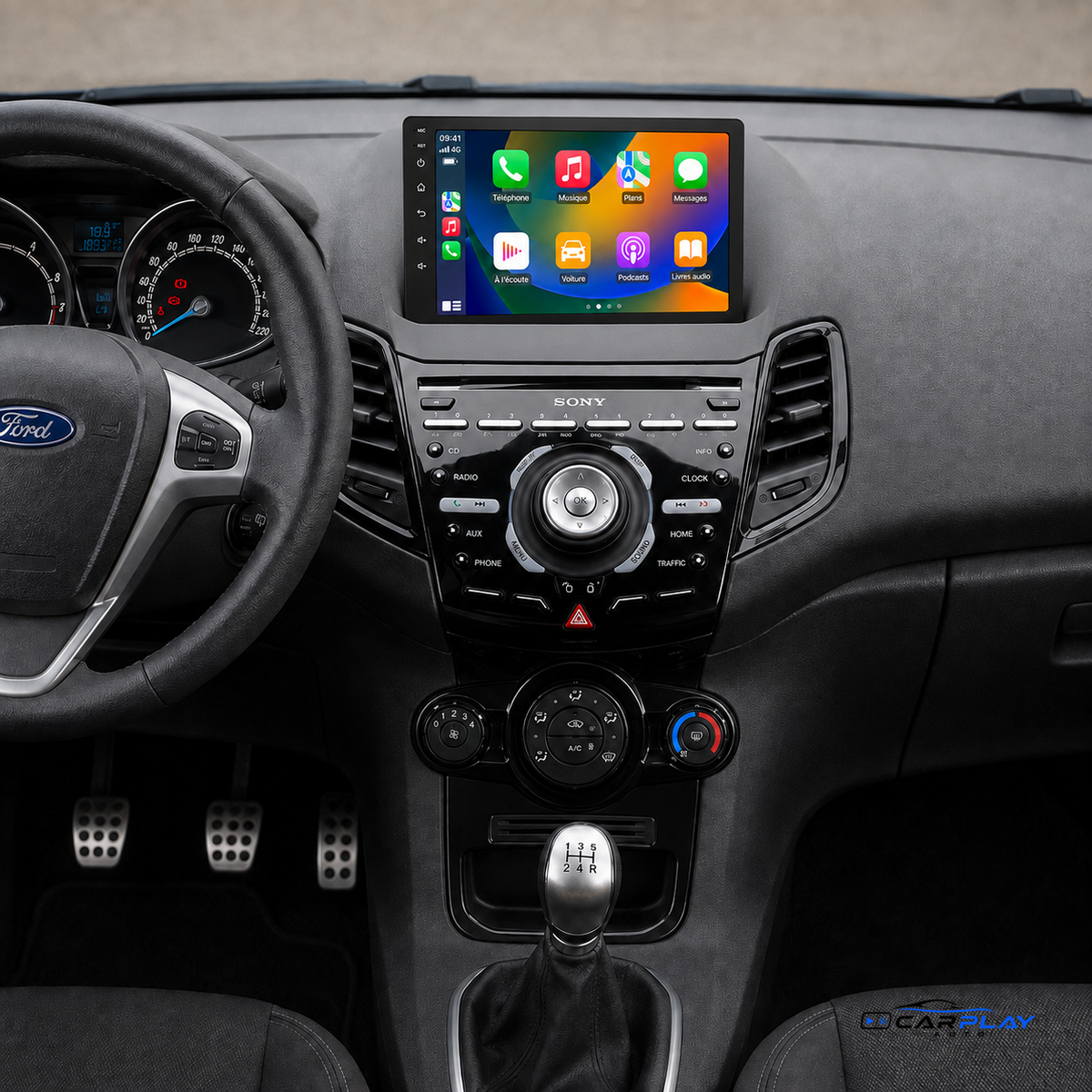 Écran CarPlay compatible avec Ford Fiesta [2009-2017]