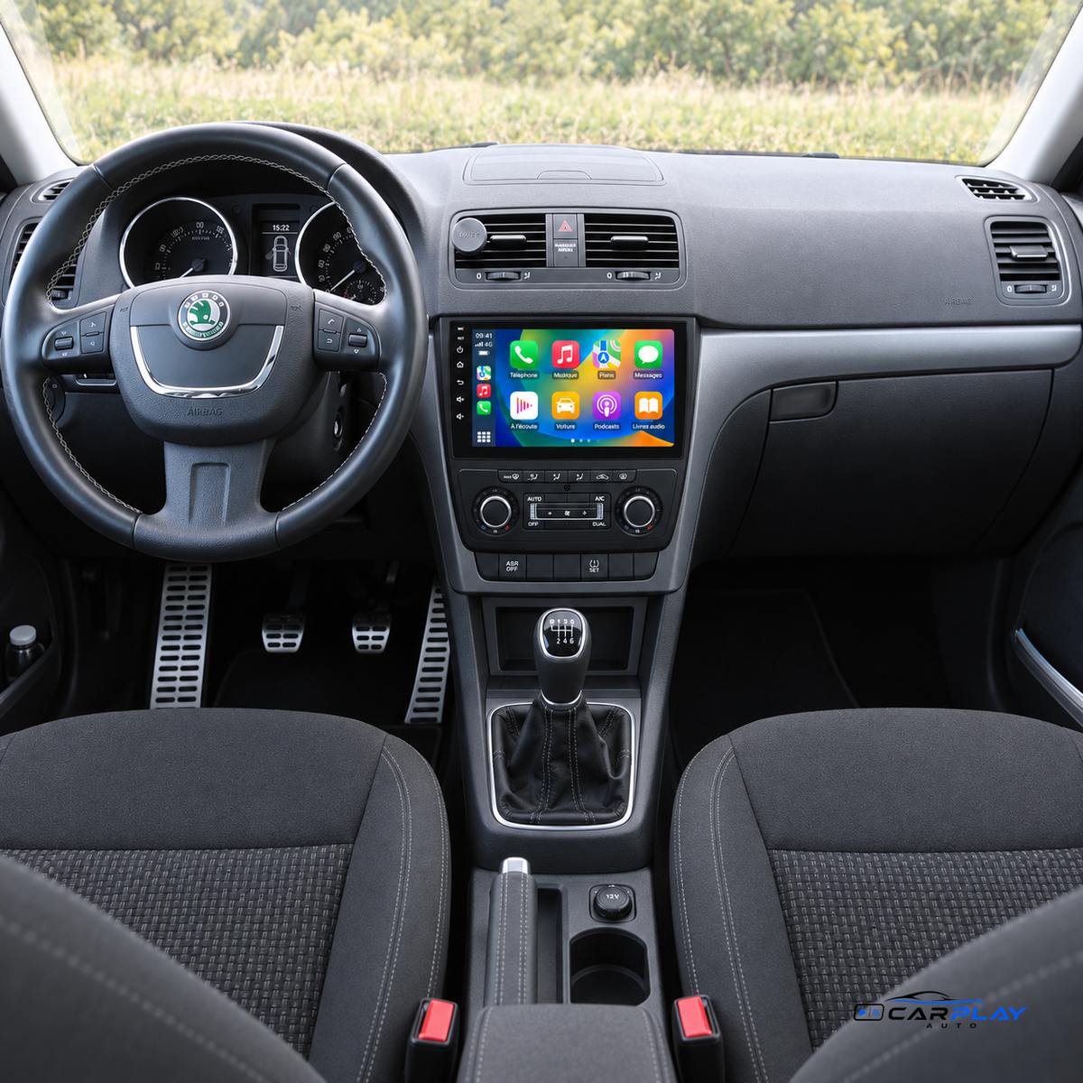 Écran CarPlay compatible avec Skoda Yeti [2009-2014]