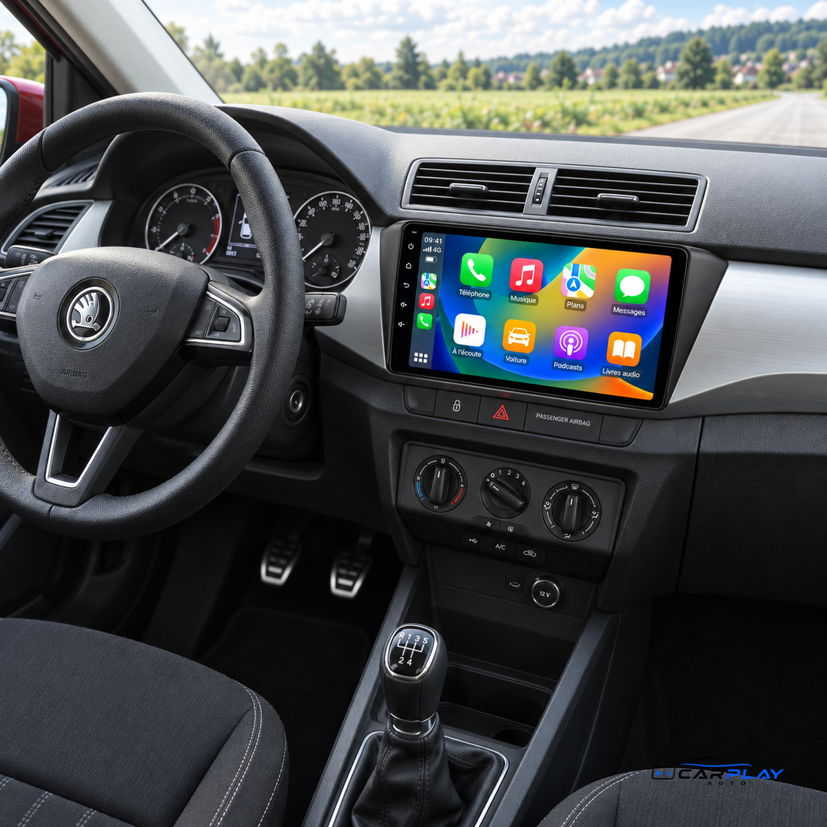 Écran CarPlay compatible avec Skoda Fabia [2015-2019]