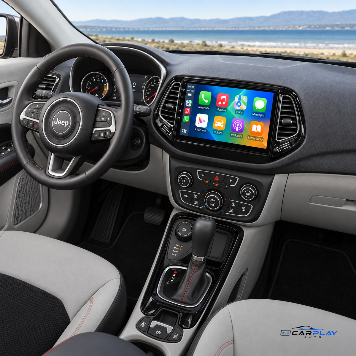 Écran CarPlay compatible avec Jeep Compass [2017-2019]