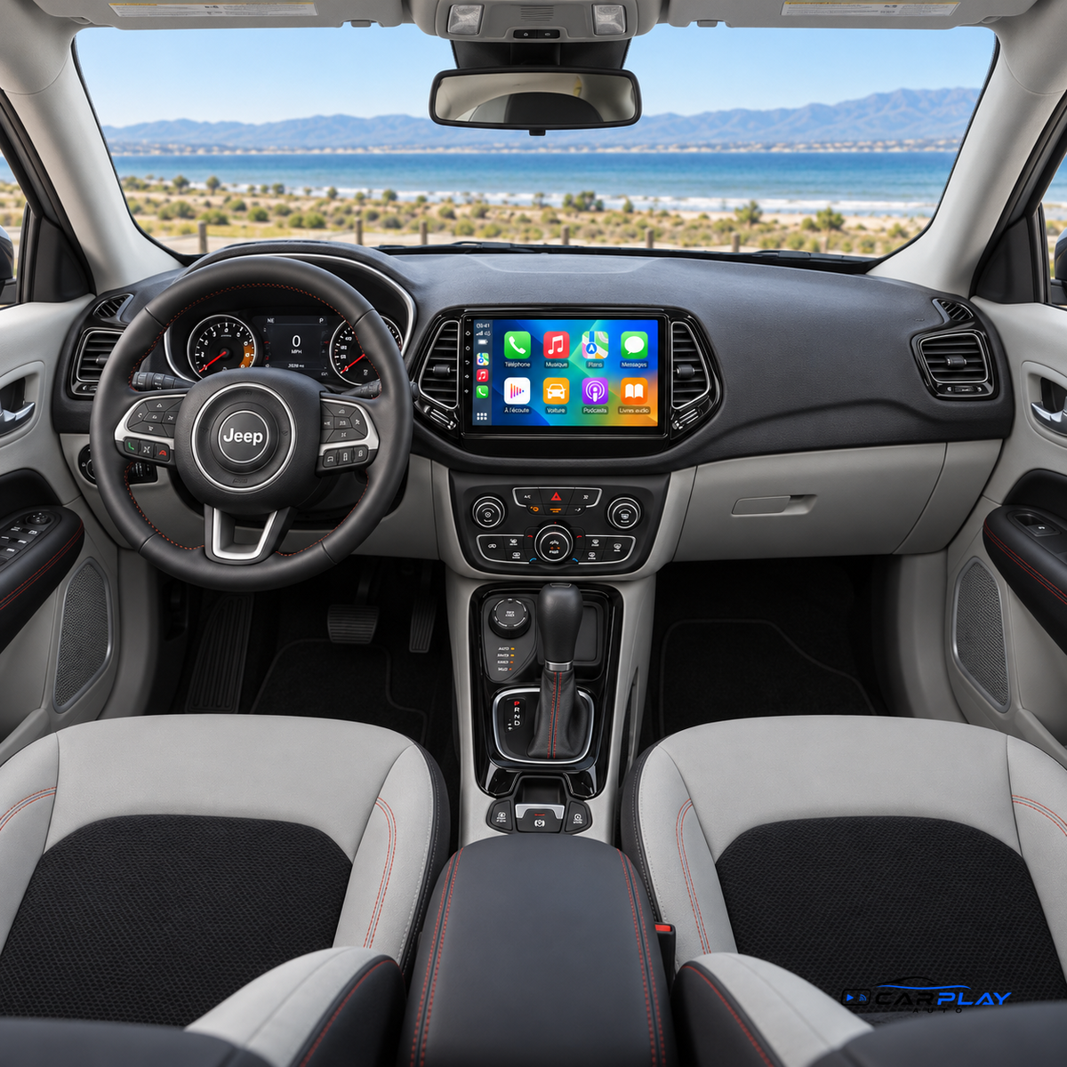 Écran CarPlay compatible avec Jeep Compass [2017-2019]