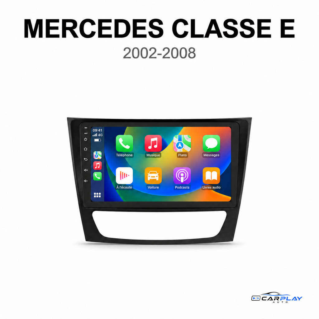 Écran CarPlay compatible avec Mercedes Classe E [2002-2008] W211 W212 E200 E220 E300 E350 E240 E270 E280