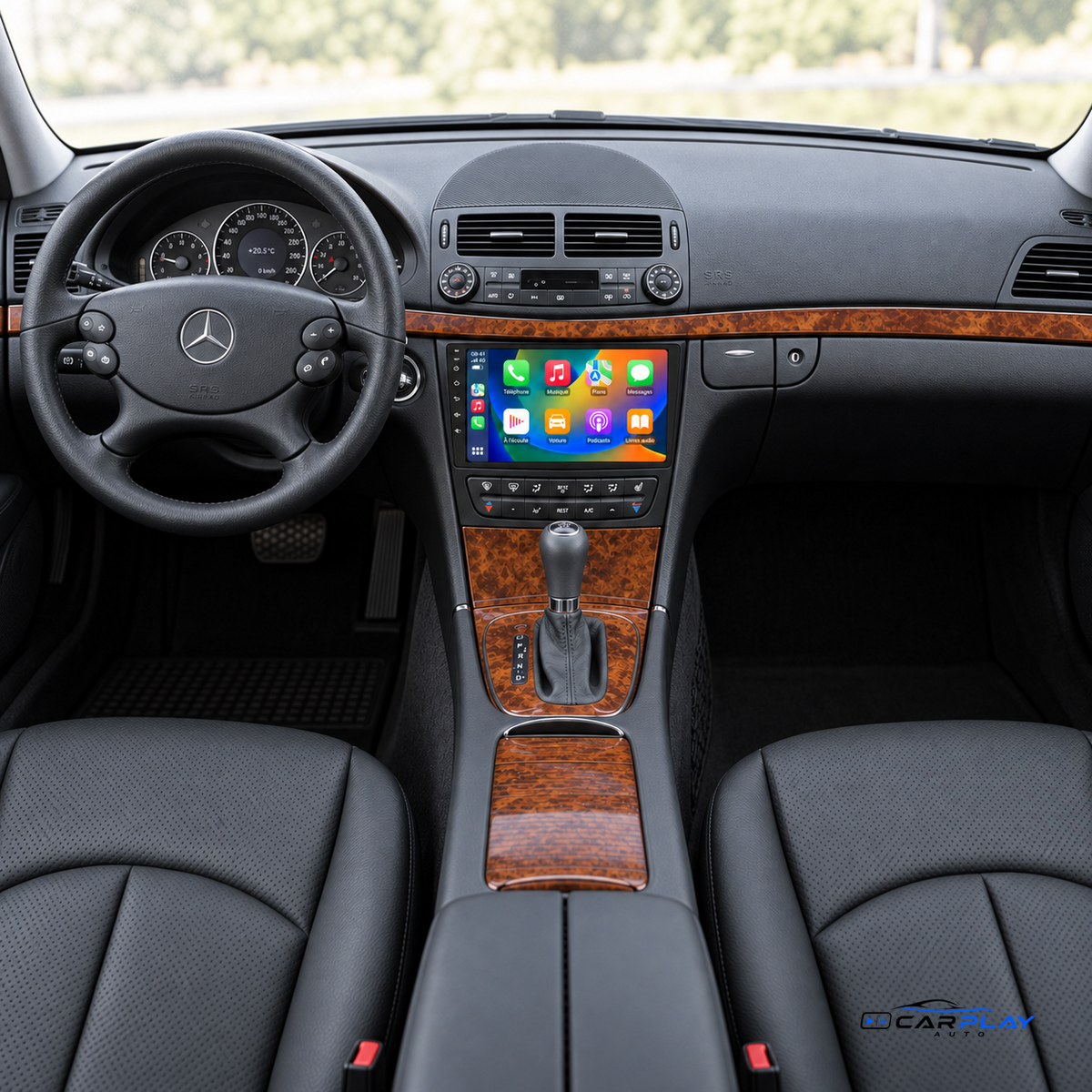 Écran CarPlay compatible avec Mercedes Classe E [2002-2008] W211 W212 E200 E220 E300 E350 E240 E270 E280