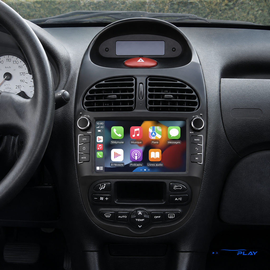 Écran CarPlay compatible avec Peugeot 206 [1998-2011] + (206CC/206SW) - Type A ( Voir Image )