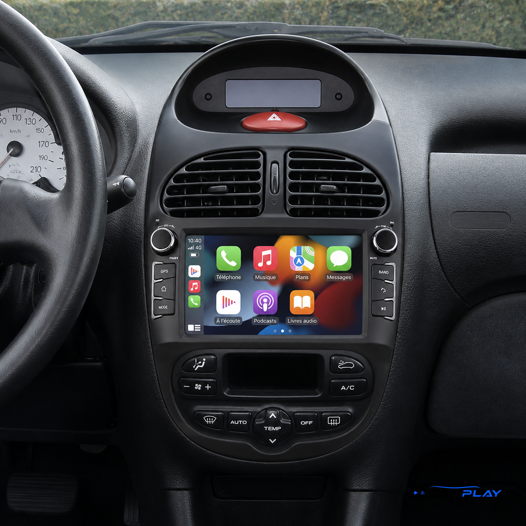 Écran CarPlay compatible avec Peugeot 206 [1998-2011] + (206CC/206SW) - Type A ( Voir Image )