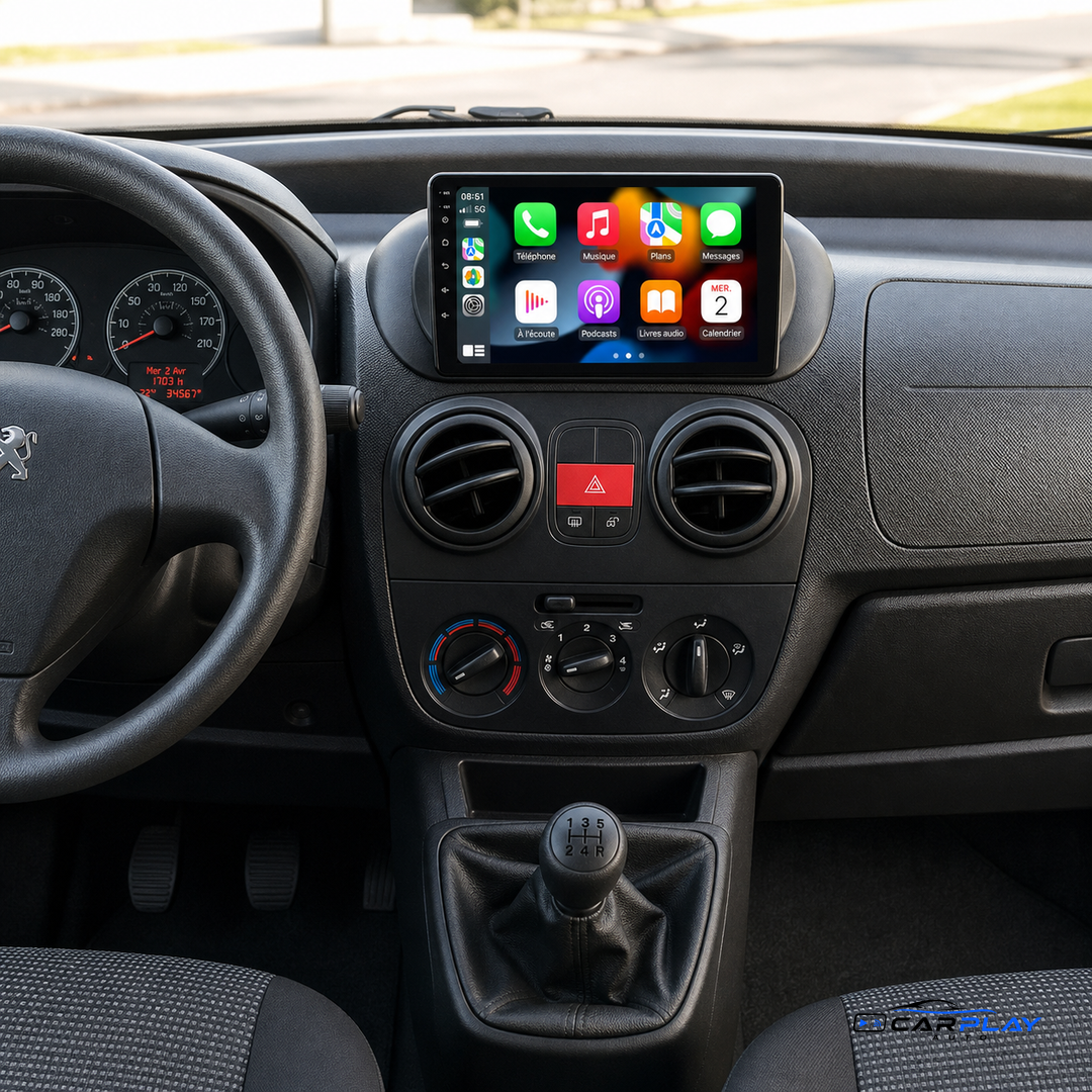 Écran CarPlay compatible avec Peugeot Bipper [2008-2017]
