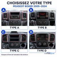 Écran CarPlay compatible avec Peugeot BOXER [2005-2024] TYPE A ( Voir Image )