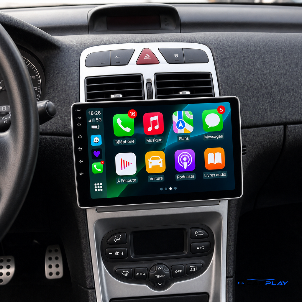 Écran CarPlay compatible avec Peugeot 307 [2002-2013] Type A ( Voir Image )