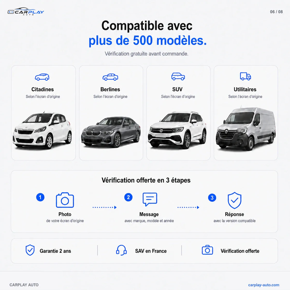 Boîtier CarPlay compatible avec Volvo V40 / V60 [2015-2020] - Écran d'origine